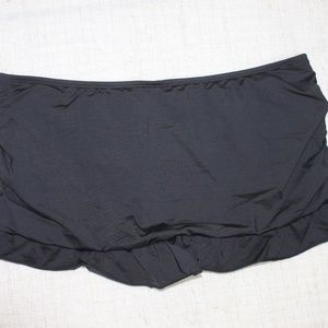Black Skort Swim Bottom